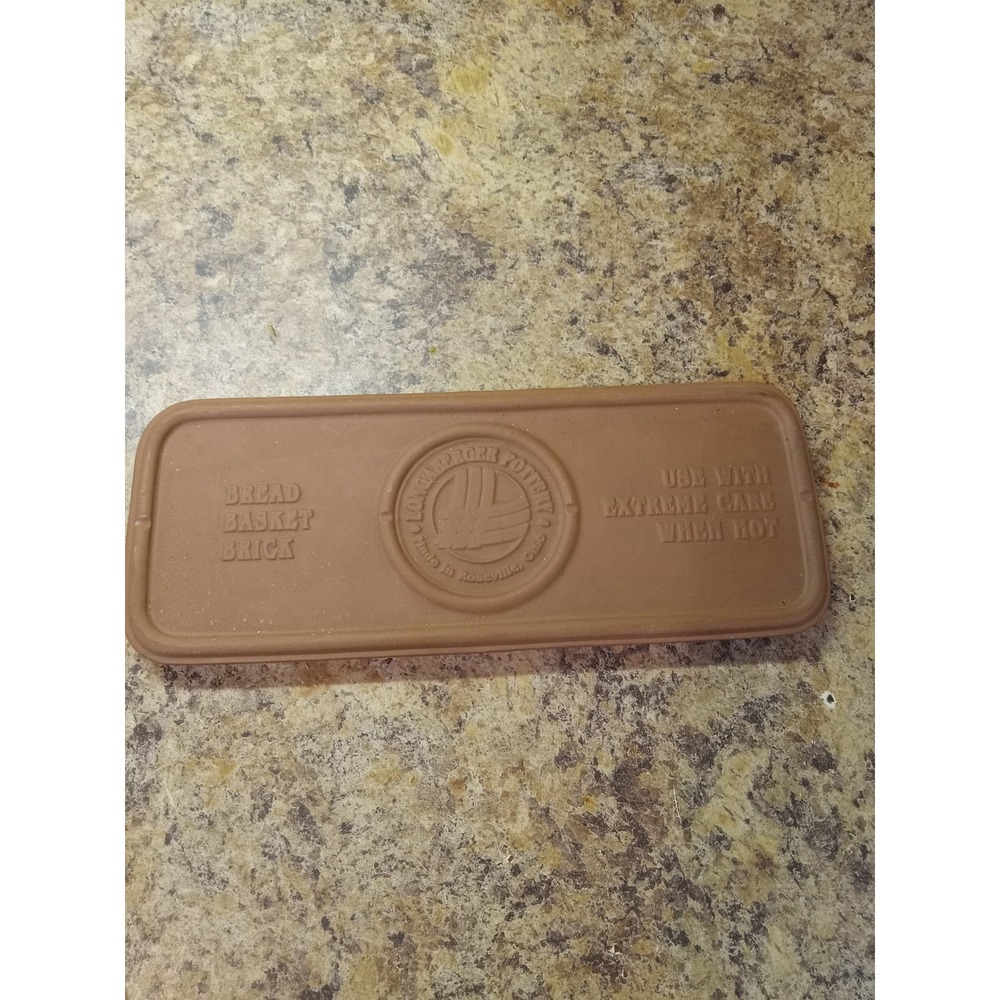 Longaberger Pottery Bread Basket Brick Terracotta Warmer Roseville Ohio 11 Inch